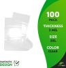 Polyethylene Clear Boot Covers 3X-Large with Plastic Straps Pack of 100; Waterproof Shoe Covers for Rain; Plastic Shoe Covers Disposable 2 Mil; Waterp