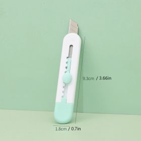 1pc Solid Color Mini Utility Knife ((3.6 Inch *0.7 Inch)) (Color: Mint Blue (3.6 Inch *0.7 Inch))
