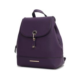 MKF Collection Laura Vegan Leather Backpack by Mia K (Color: Purple, Material: Vegan Leather)